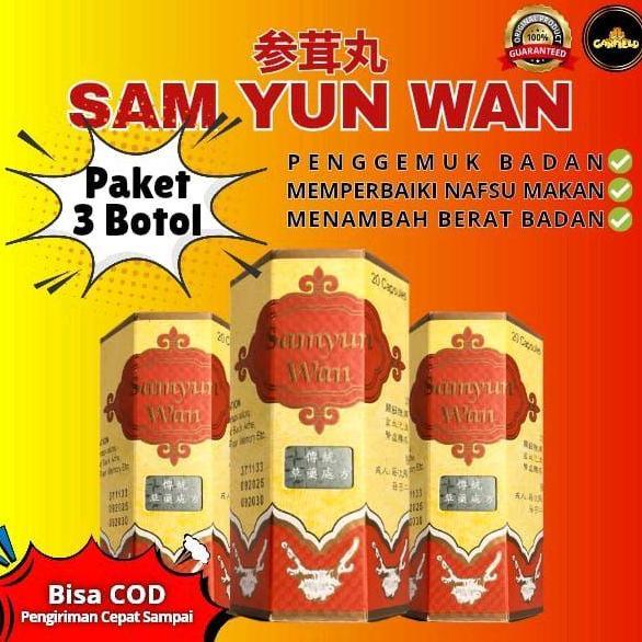 Promo Paket 3 Botol Samyunwan Suplemen Herbal Ginseng Penggemuk Badan