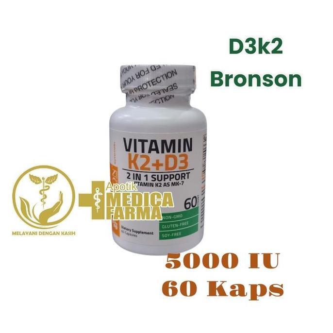 Bronson Vit K2 Plus D3 (Mk7) 5000 Iu 60 Kaps