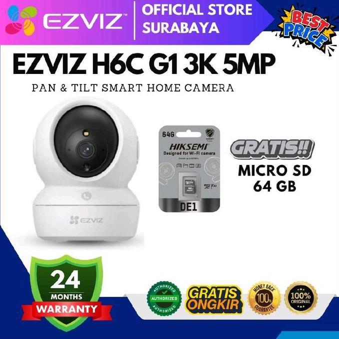 PROMO Ezviz H6C G1 3K 5MP - Gratis MMC 64GB