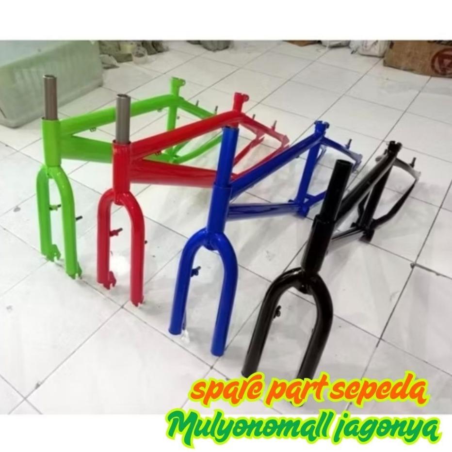 Commando Frame + Fork Oversize Bmx 20 Drat Kecil