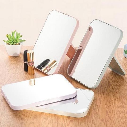 Kaca Cermin Lipat Persegi / Cermin Rias Makeup Persegi Portable