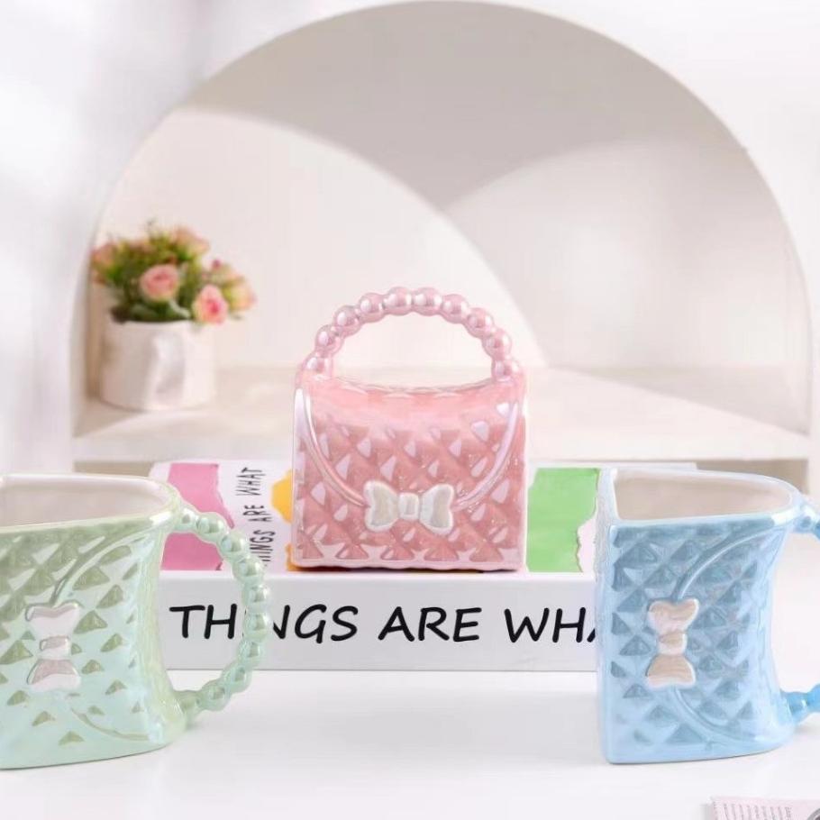 Mug Gelas Keramik Tas Mini Pita 360Ml