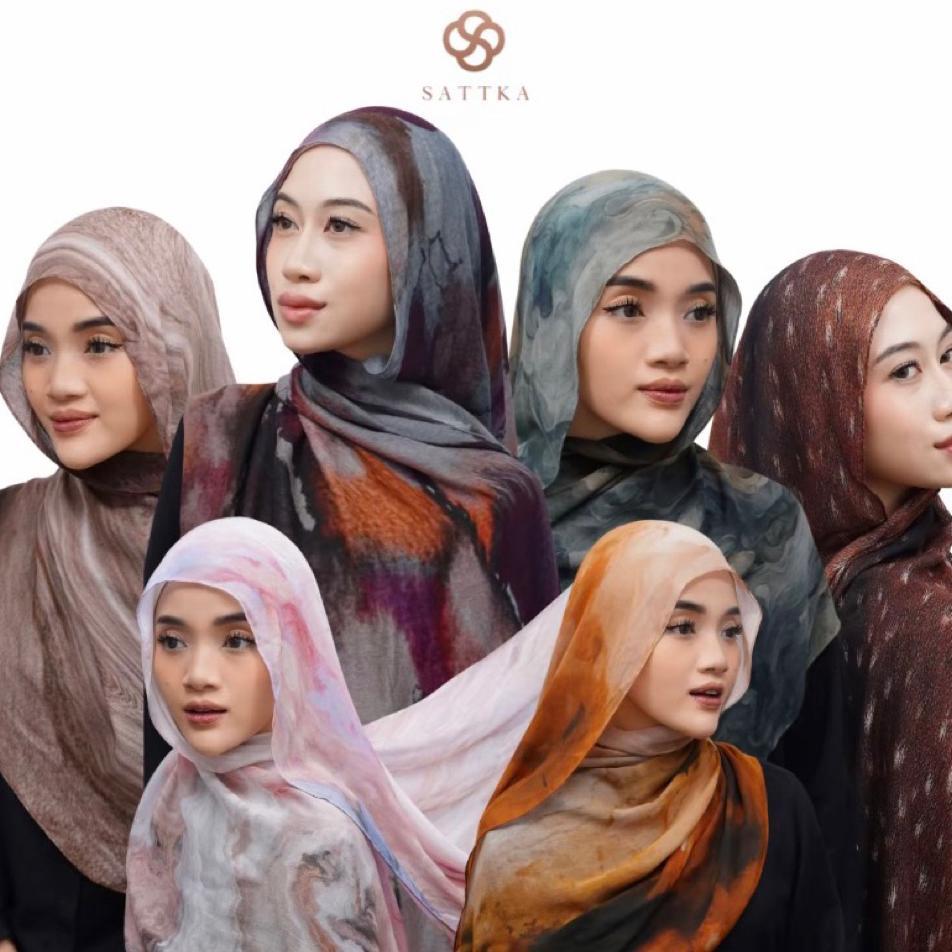 Sattka Pashmina Viscose Printed Premium Watercolor Viscose Medan
