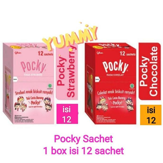 Pocky Glico sachet kemasan box | isi 12 sachet