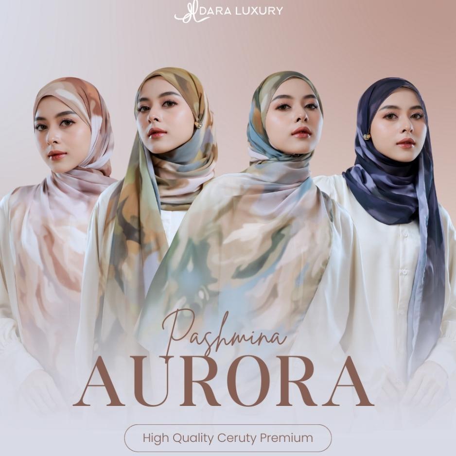 Pashmina Printed Turkey | Hijab Pashmina Motif  | Jilbab Turki Pashmina Arab | Aurora By Dara Luxury