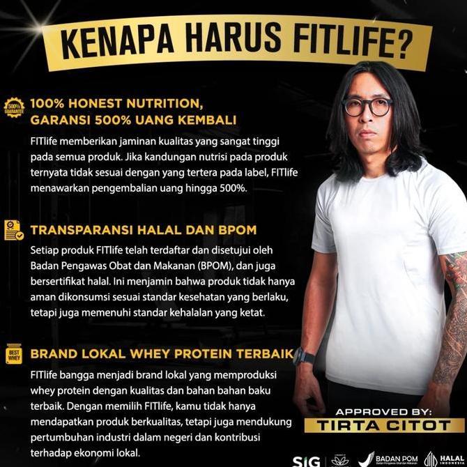 Fitlife Beazt Whey Protein 5 Lbs Wpc 80 5Lb Bpom Susu Gym Fitness Halal Bpom