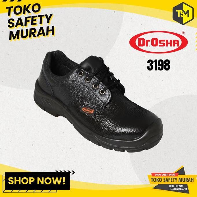 DR.OSHA Safety Shoes 3198 Steel Toe Cap Pria Wanita Ukuran 36-46