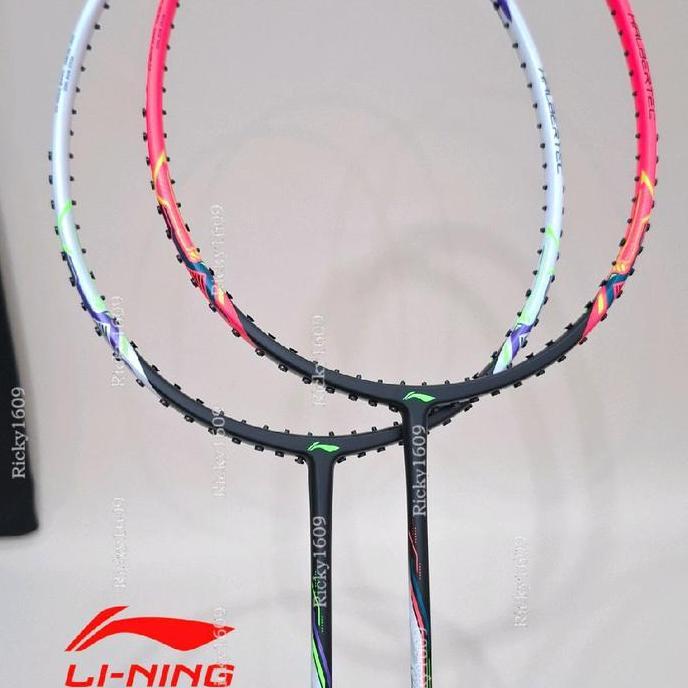 Raket Badminton Lining Halbertec Motor (Neon Pink  - Pearl White) Sonic Boom System - Original Linin