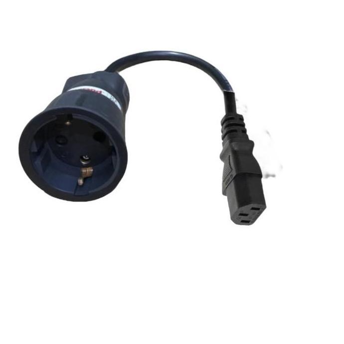 Kabel Power Cord Konverter Perubah C13 to CEE7/7 Shuko