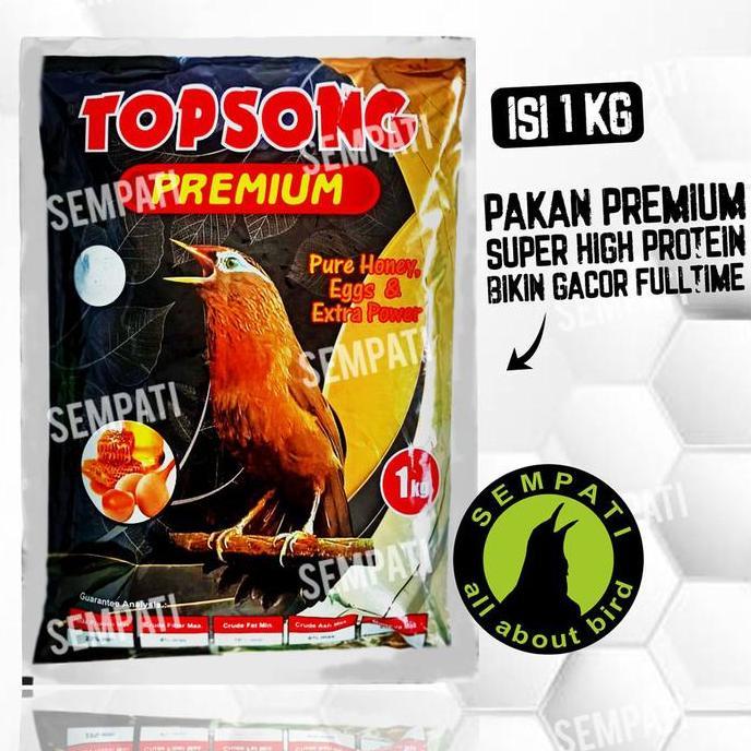 SEMPATI TOPSONG TOP SONG PREMIUM VOER PUR PAKAN BURUNG WAMBI HWA MEI HWAMEI MURAI KACER CUCAK IJO AN