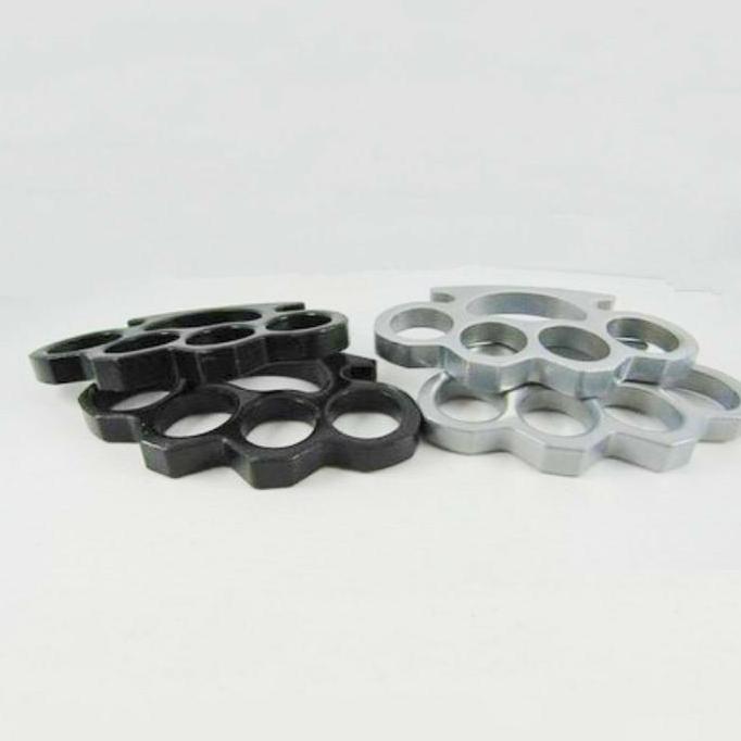 Knuckle Tinju Besi Tebal Hitam Silver Gold Alat pertahanan Diri
