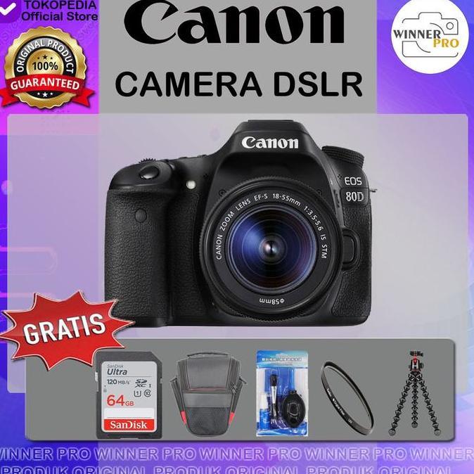KAMERA CANON EOS 80D KIT 18-55 IS STM / KAMERA CANON 80D/ EOS 80D/ 80D