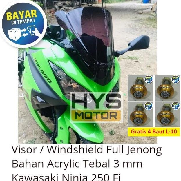 Hyc Visor Windshield Ninja 250 Fi / Beat Street - Bahan Acrylic Akrilik Tebal 3 Mili Full Jenong Hit