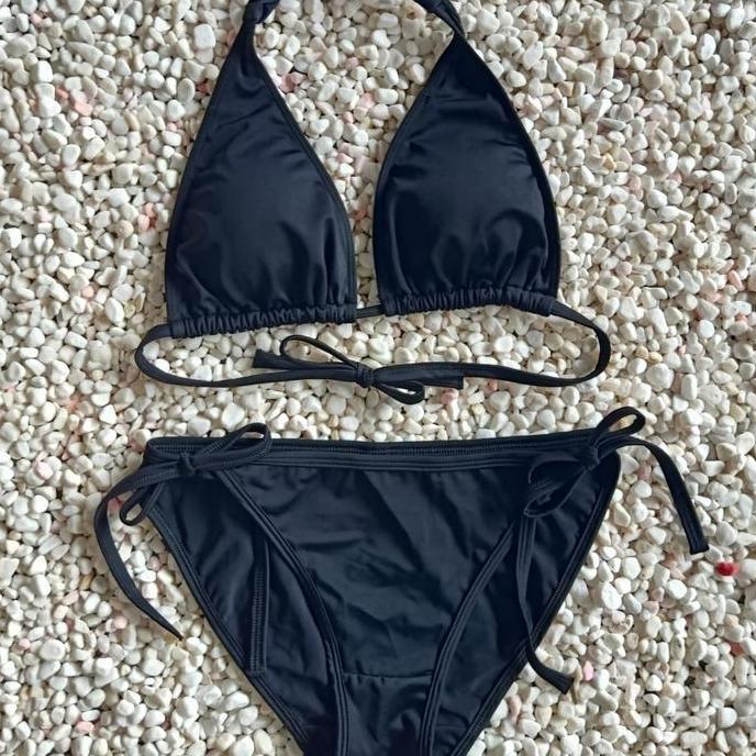 BK 3330 AK - Bikini Pantai Model Ikat Dengan Busa Putih Elegan Dan Nyaman