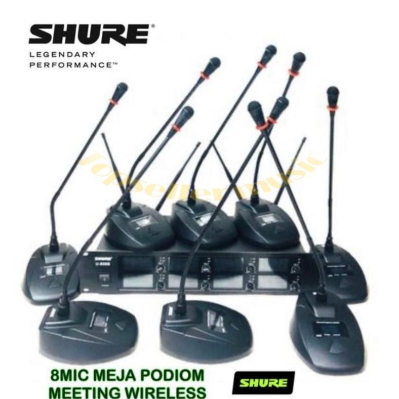 MIC MEJA SHURE U-808B WIRELESS 8MIC SHURE COFERENCE PODIUM/MEJA MEETING SHURE MIC