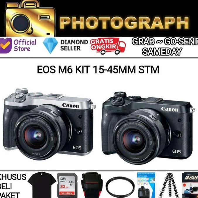 CANON EOS M6 KIT 15-45MM STM / KAMERA  CANON EOS M6 KIT 15-45MM