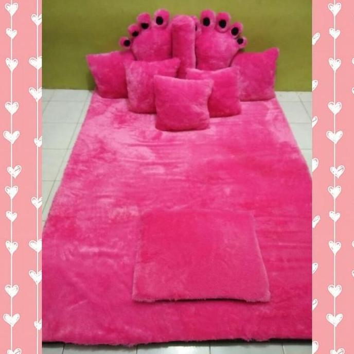 KARPET PERMADANI BULU FULLSET POLOS 7CM/ KARPET BULU POLOS 7CM //