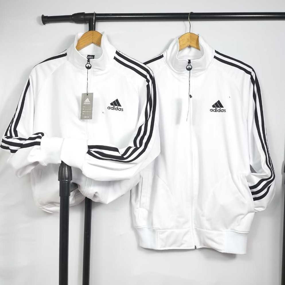 ORIGINAL new produck white jacket tractop adidas-jaket pria simpel  casual 3foil california-jaket st