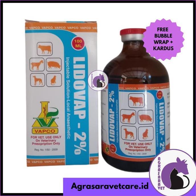 VAPCO LIDOVAP 2 % 100 ml (LIDOCAIN 2%) - Untuk Hewan