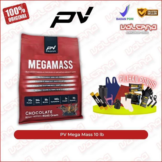 Provus Mega Mass 10 Lb 4545 Gr Pv Gain Gainer Halal Bpom