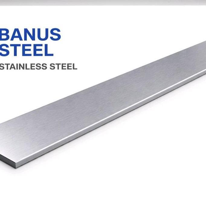 Strip stainless tebal 8 mm x 40 mm x 1 meter plat strip stainless 201