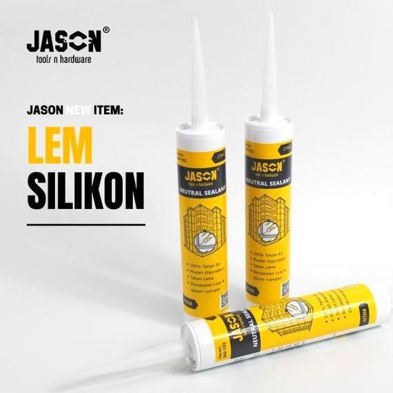 Promo Jason Lem Silikon Abu-Abu Netral / Lem Kaca Akuarium Silicone Grey Cod