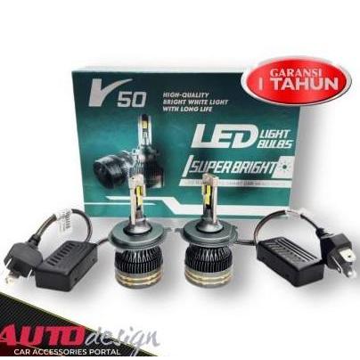 lukas.pablo - v50 lampu led headlamp dan foglamp mobil 110 watt h4 h1 h3 h7 h8 h11 h16 hb3 9005 hb4 