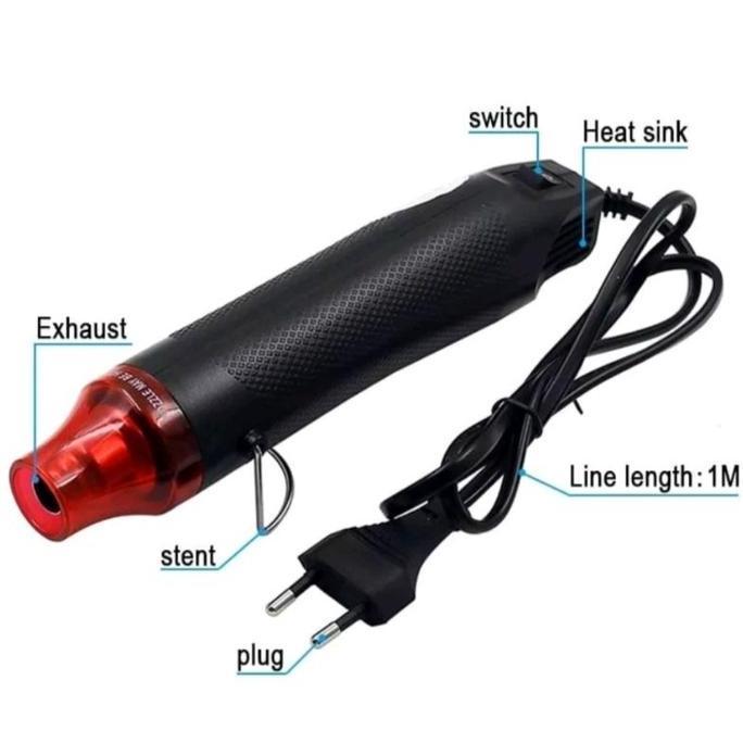 Alat Pemanas Segel Plastik Serbaguna Hot Gun Blower Heat 300W (ZOOM)   Hot Hair Dryer Soldering Wrap