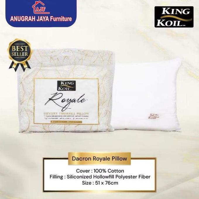 NEW KING KOIL Bantal & Guling Dacron Original 100% KingKoil Pillow Bolster Dacron