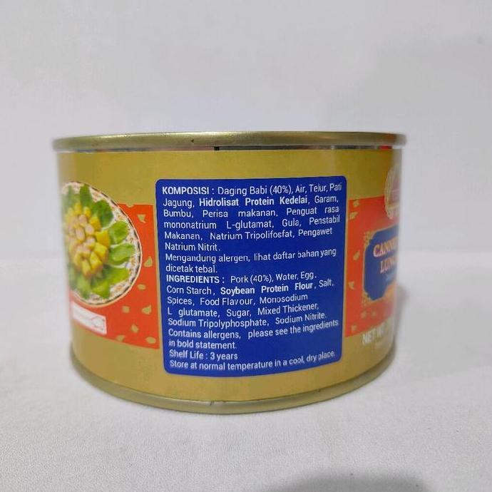 Maling Egg Rolls 397gr - Canned Pork Rolls Luncheon Meat Daging Gulung Babi