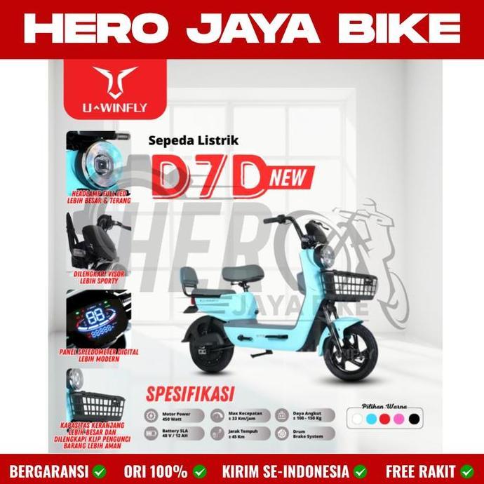 Terlaris Sepeda Motor Listrik Uwinfly Dragonfly 7 Df7 Electric Bike 500Watt New