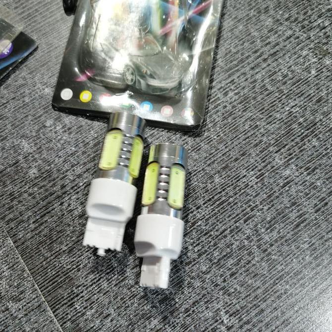 lokajiwotop / Led cob T20 gepeng / S25 bayonet bulat lampu Sein ritting ice blue Diskon
