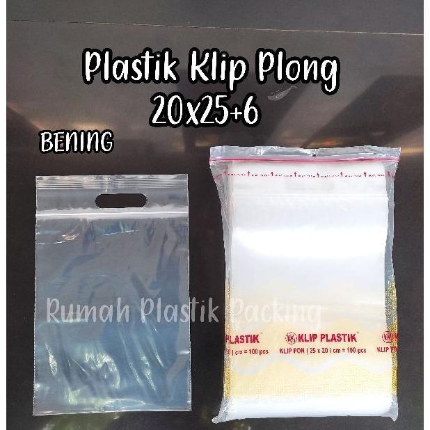 Plastik Ziplock Klip Plong 20X25+6 Bening Putih Hitam  Tebal Plastik Baju Anak Kaos Hijab
