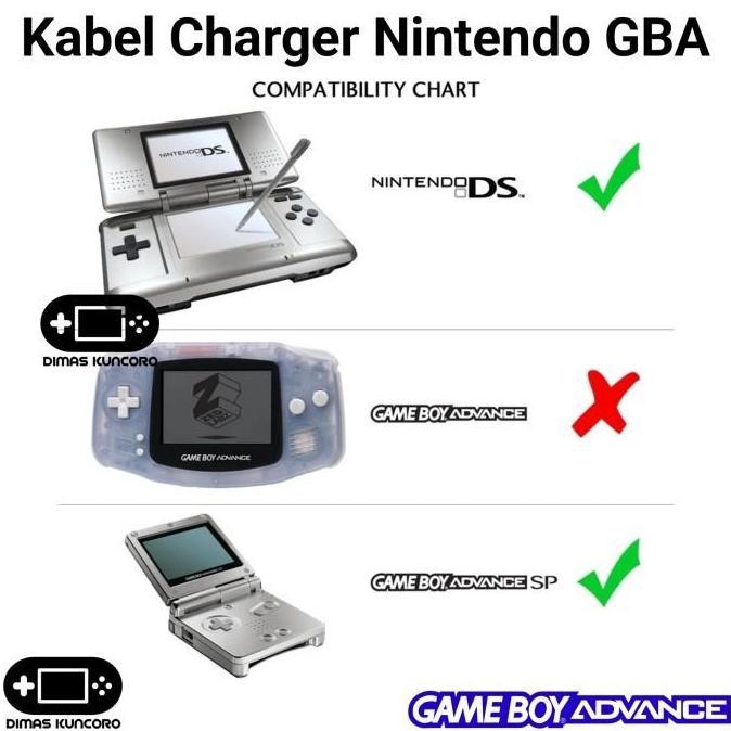 Kabel Charger Nintendo GBA charging usb nintendo gameboy advance gba  sp pvp p2p pxp