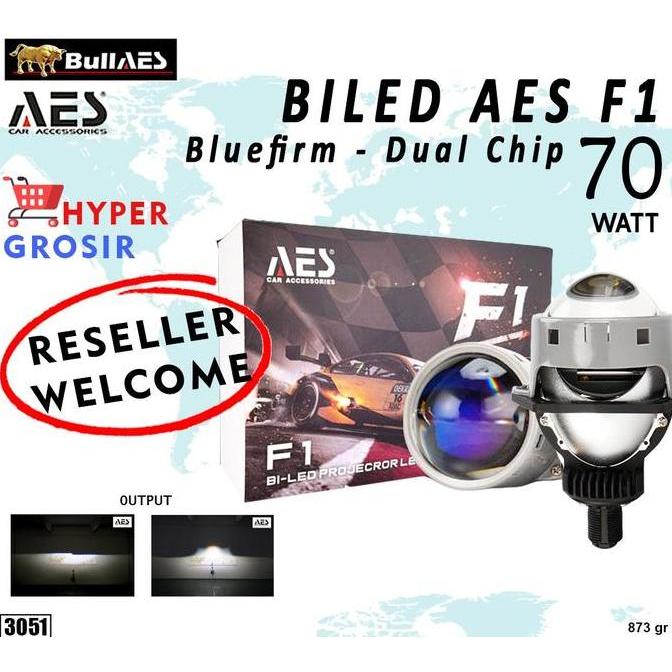 lokajiwotop / Lampu LED Mobil AES Biled F1 3 Inch Bluefirm Dual Chip Emitter - Car Diskon