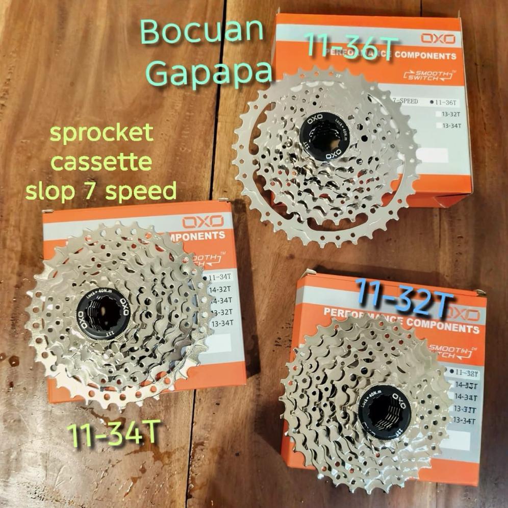 Sprocket 7 speed cassette slop OXO 11-32T 34T 36T