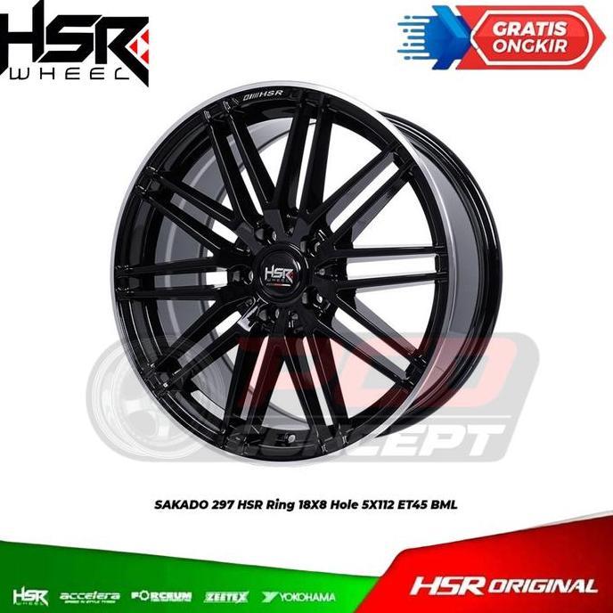 Terlaris Velg Mobil Racing Ring 18 Hsr  Warna Hitam Kilat Bisa Cicilan