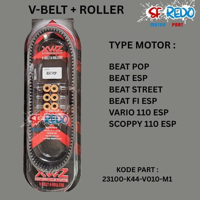 Vanbelt V-Belt V Belt Fanbel Beat Pop Beat Esp Beat Street Beat Fi Esp Vario 110 Fi Esp K44 + Roller