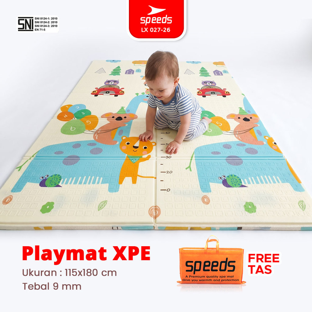 SPEEDS Karpet Lipat Playmat Bayi Karpet 115x180cm 9mm Bayi Matras Bayi Playmat Foam Lipat Praktis 02