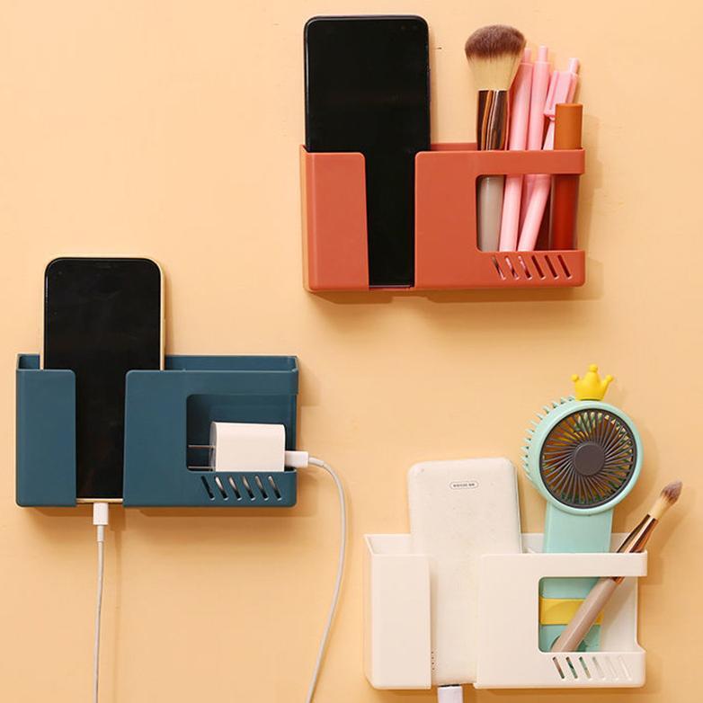 Rak Hanger Tempel Dinding Remote Tv Ac Smartphone Multifungsi Rak Penyimpanan Remote