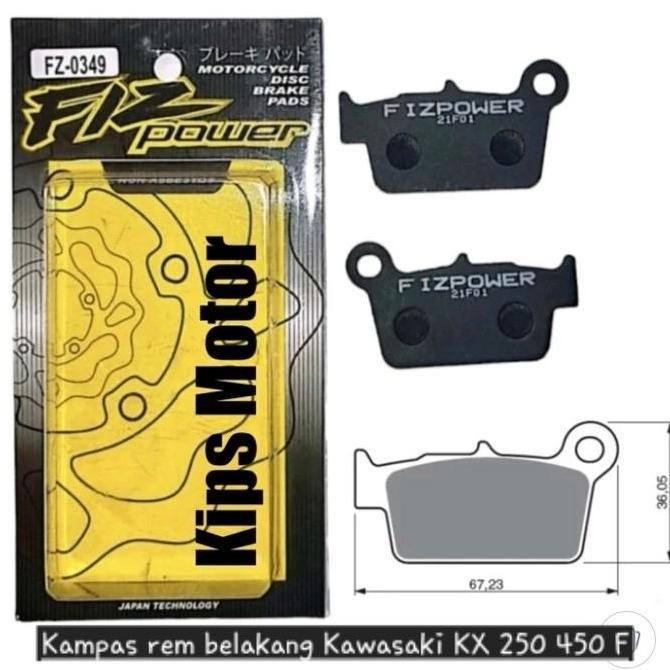 kampas rem kawasaki kxf kx 250