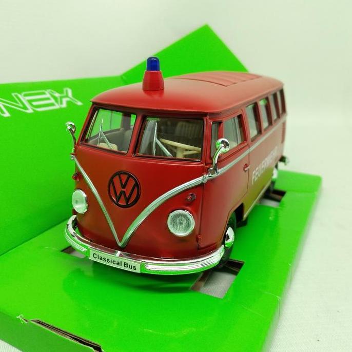 Diecast 1963 Volkswagen T1 Bus Welly Nex 1:24 Feuerwehr