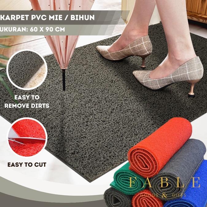 Keset Anti Slip Pvc Mie/Bihun Pintu Utama Kantor 60 X 90 Cm Tebal 15Mm