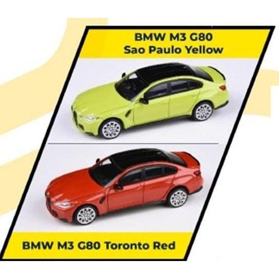 1/64 PARA64 BMW M3 G80 Sao Paulo Yellow Toronto Red Diecast Mobil