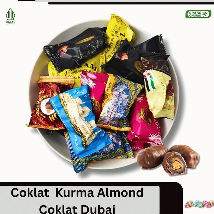 Coklat isi kurma almond  COKLAT dUBAI 500grm.