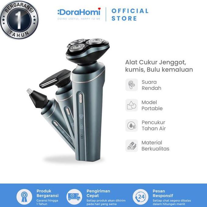 [BISA COD] DoraHomi Mesin Cukur  Jenggot Pencukur Kumis bulu kemaluan hidung