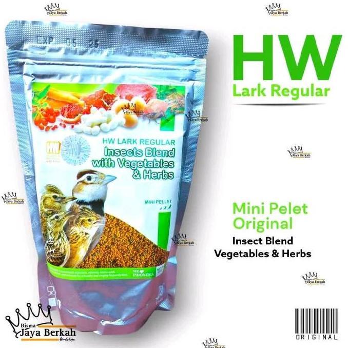Hw Lark Regular Pakan Voer Pur Burung Branjangan Insect Blend With ( Original ) Asli Allshop