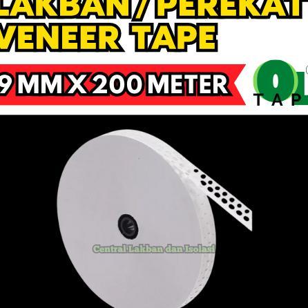 Veneer Tape / Isolasi Plywood Ukuran: 19 Mm X 200 M Lakban Air / Gummed Tape Water Activated, Putih