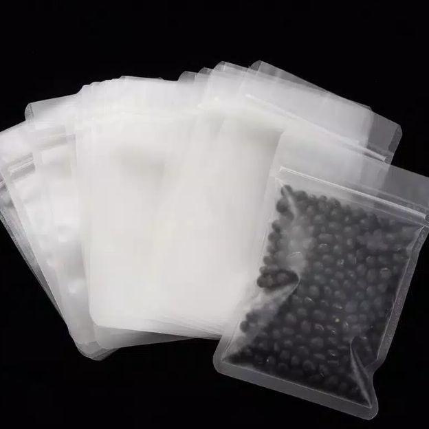 50Pcs Plastik Flat Ziplock Buram | Plastik Klip Frosted