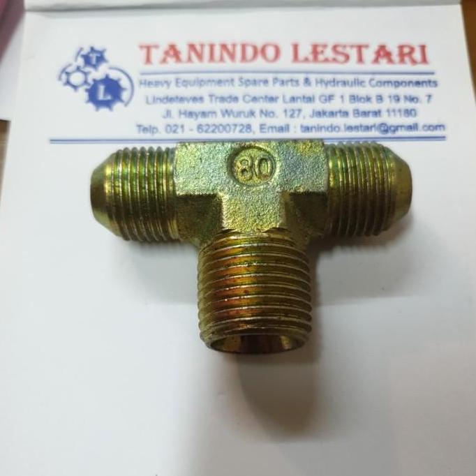 Tee Nepple / Tee Adaptor 1" JIC x 1" NPT x 1" JIC